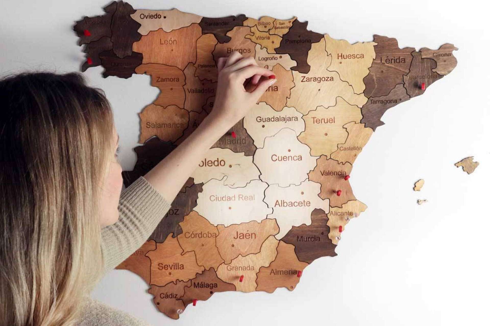 Regalos de Madera: el mapa de España en madera elaborado por la compañía se convierte en el regalo ideal de la temporada
