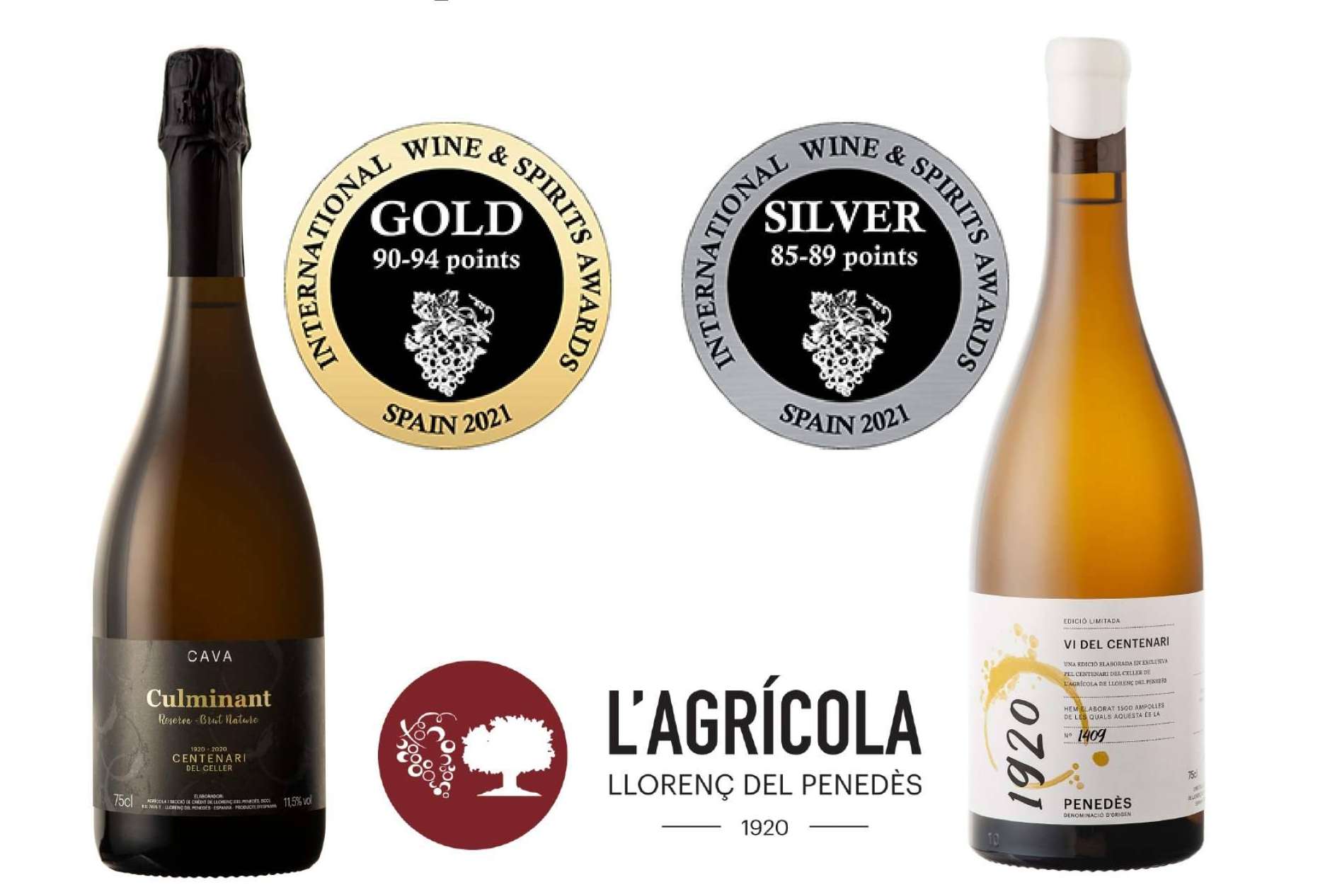 El Vino Blanco del Centenario 1920 de la Agrícola de Llorenç, galardonado como uno de los 50 mejores del mundo