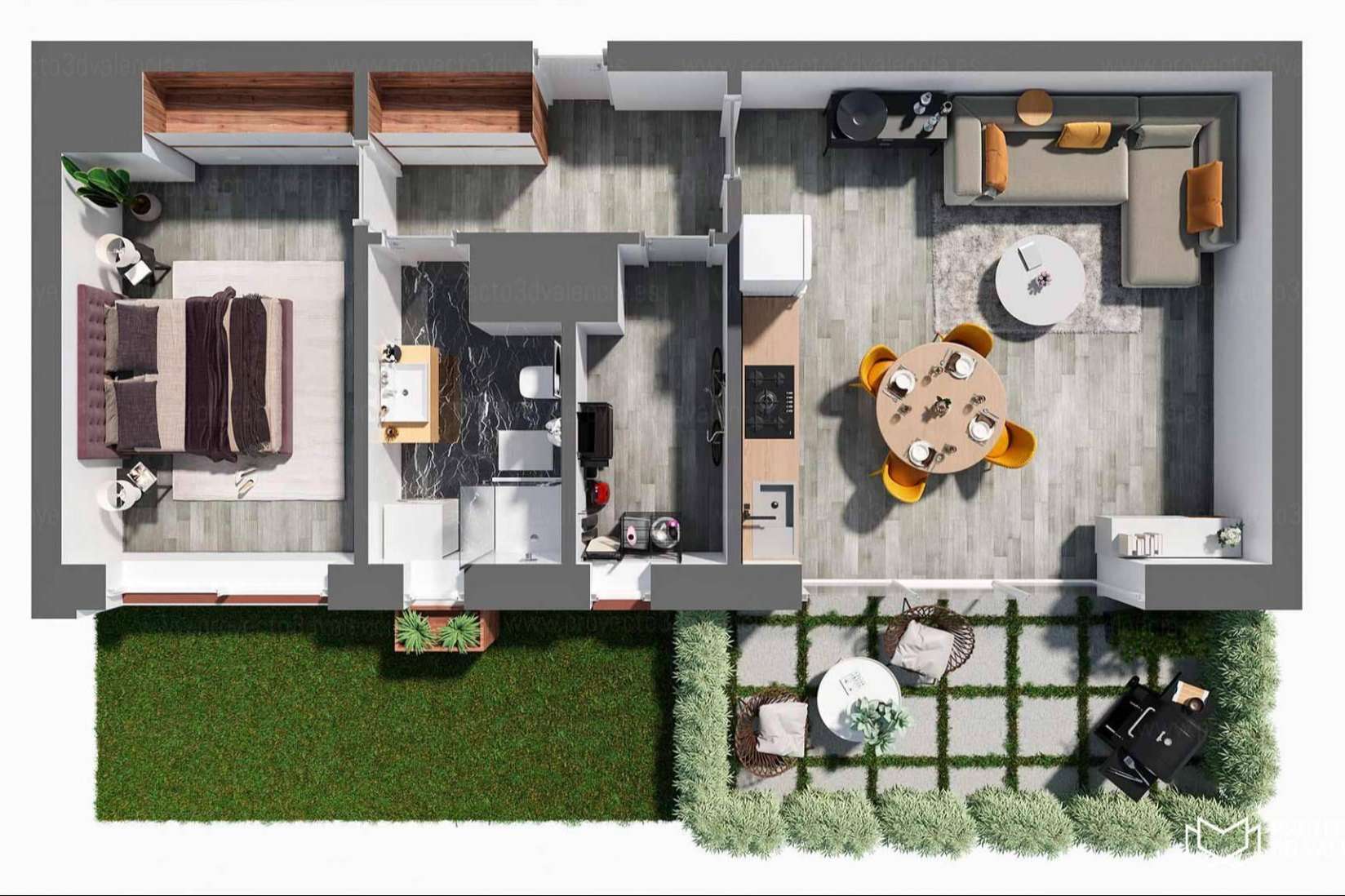 Proyecto 3D Valencia ofrece renders de arquitectura interiores y exteriores para promocionar viviendas y venderlas