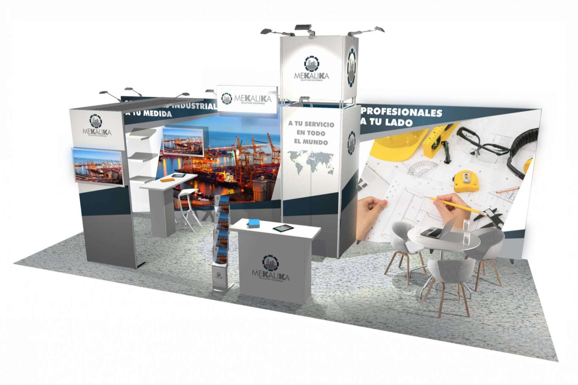 Stands fabricados con energía verde, los diseños reutilizables de Olika Stands