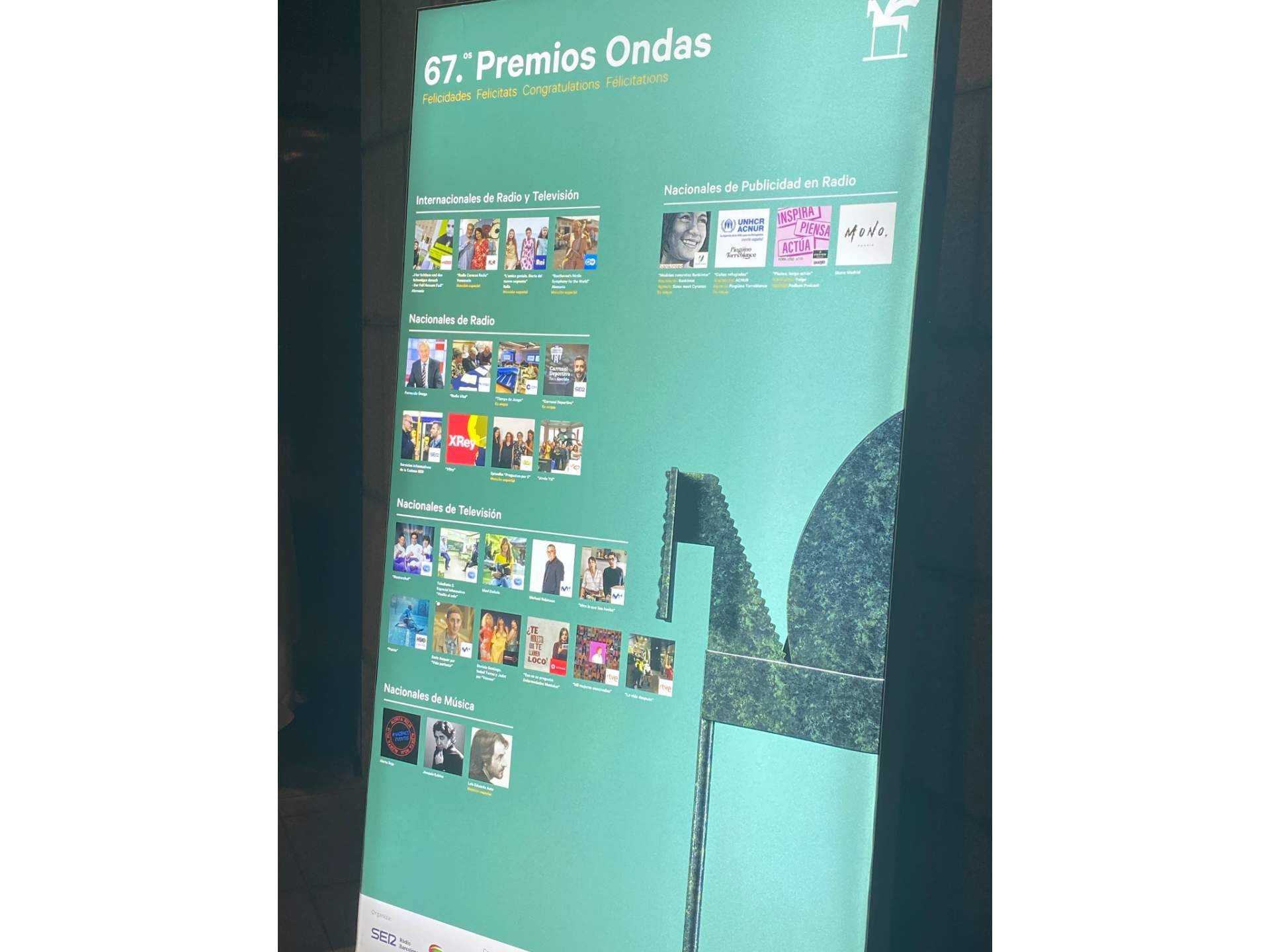 Área Jurídica Global, patrocinadora oficial de los Premios Ondas 2022