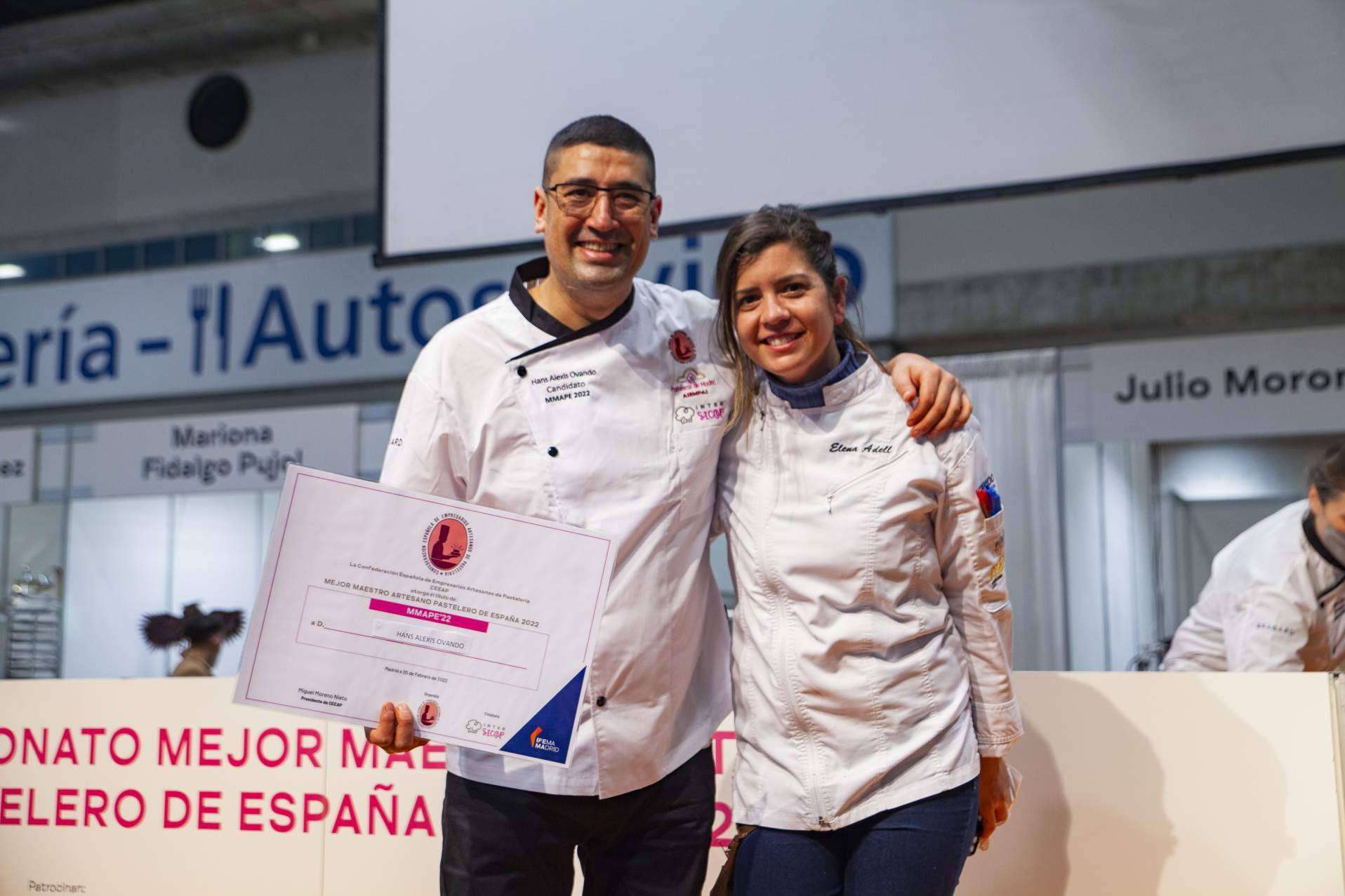 Premio al Mejor Pastelero de España para Hans Ovando, de Be Chef