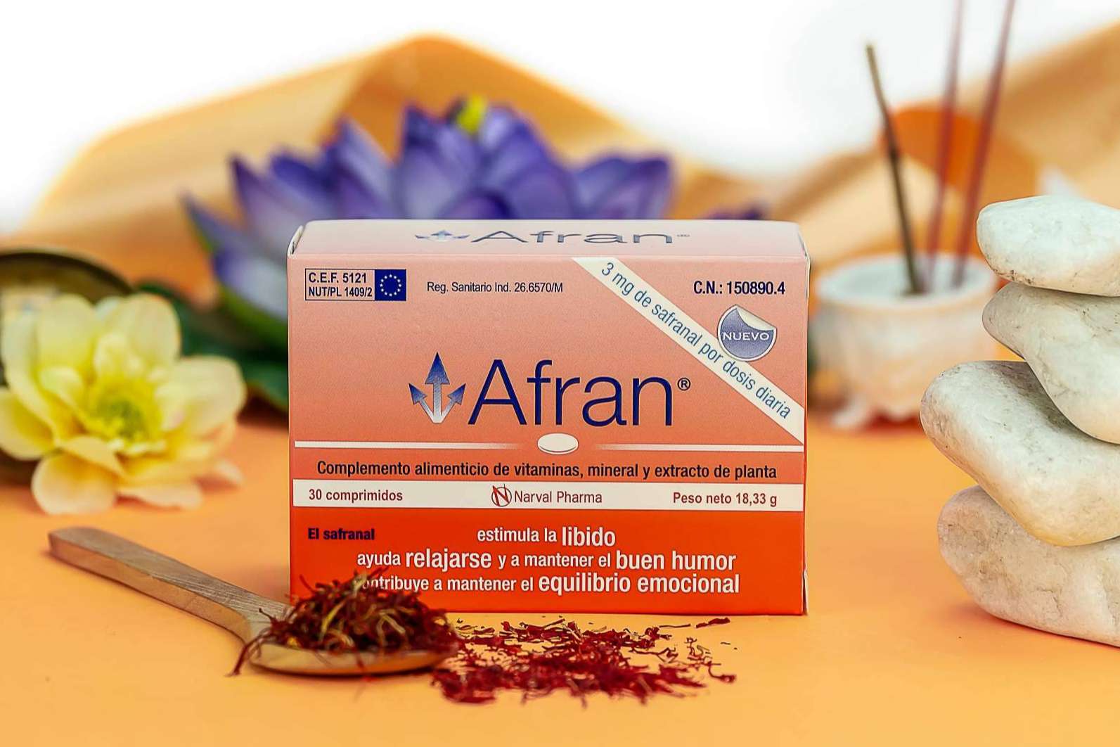 Cualidades del producto Afran, extracto de azafrán frente a los sofocos de la menopausia