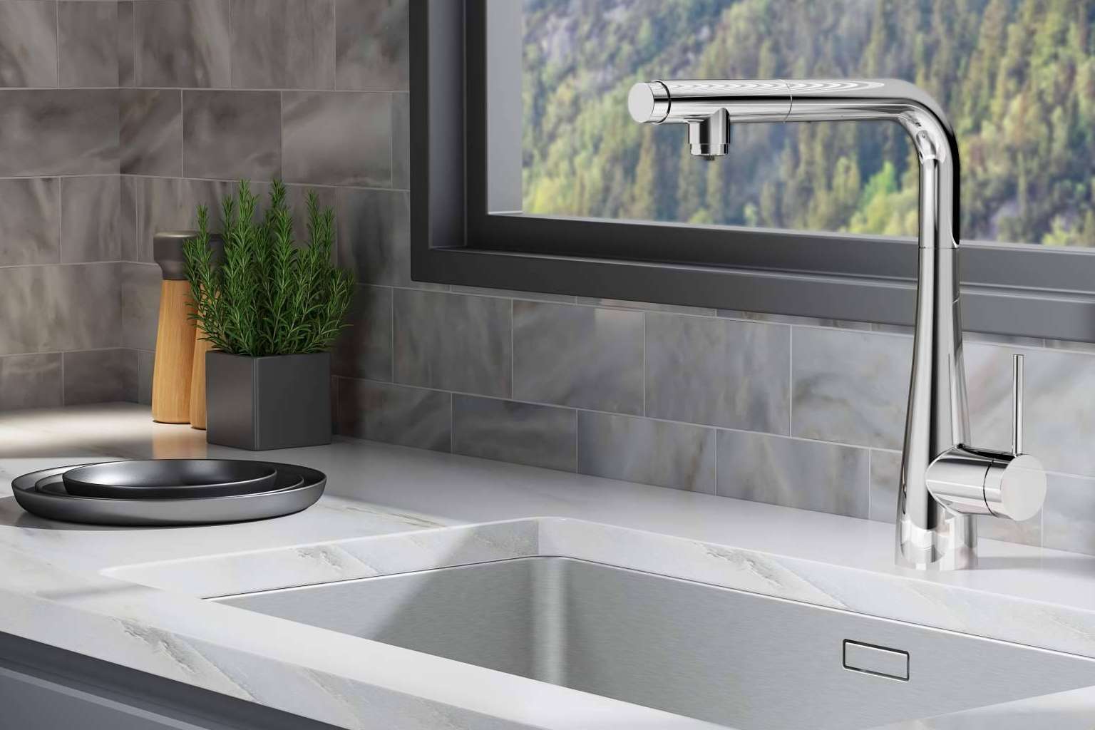 Novedades en grifería y espejos en Cevisama 2024 con el showroom de Imex Products y Ledimex Led Mirrors