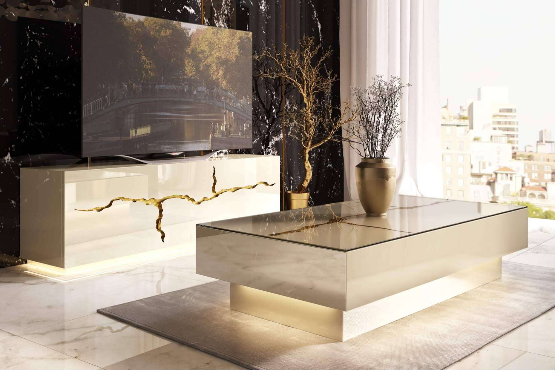 Muebles La Factoría y su colección de salones lacados, una opción ideal para interiores sofisticados