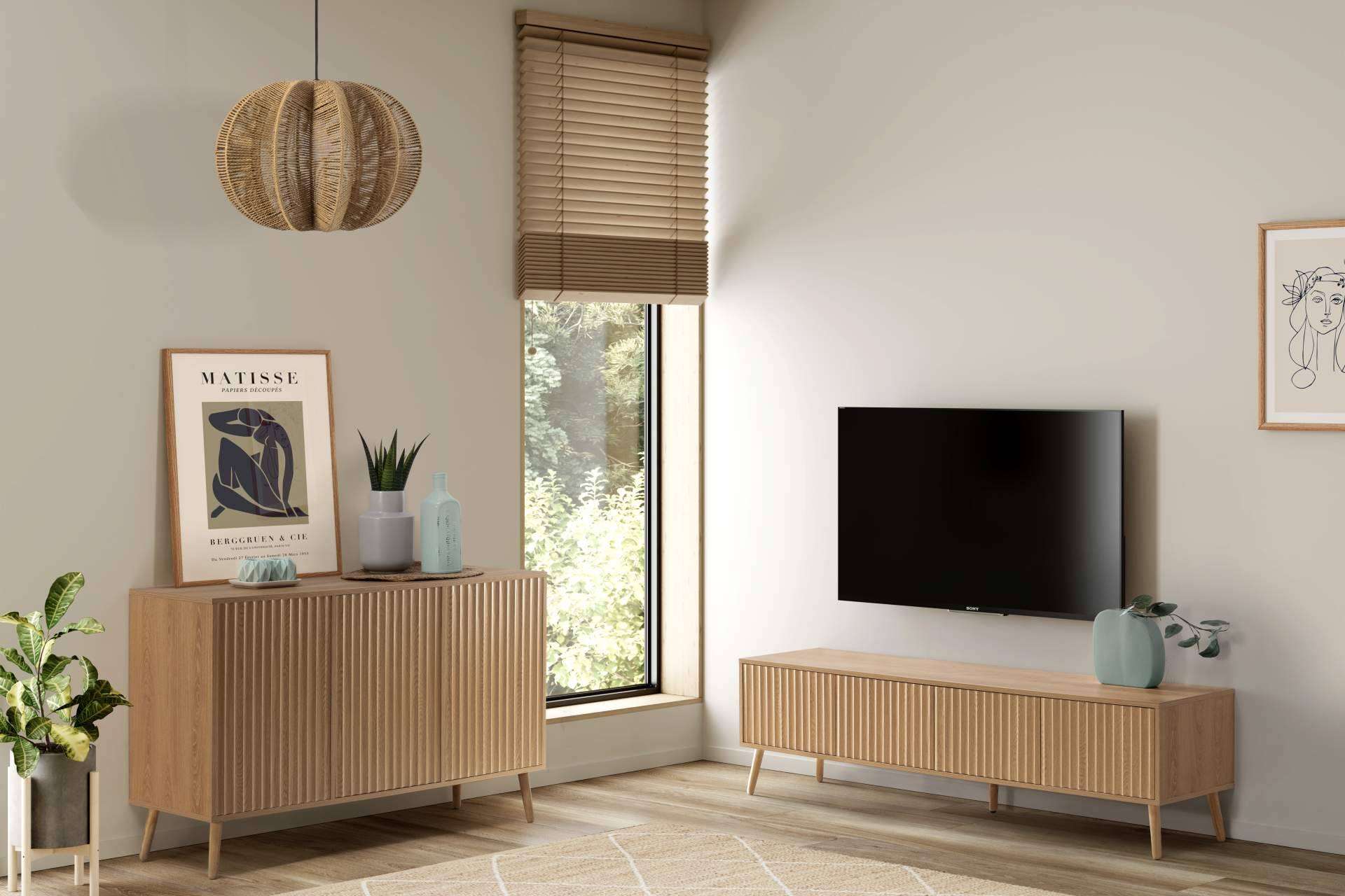 Las lámparas de techo de ratán y bambú ganan protagonismo en el catálogo de Top Mueble
