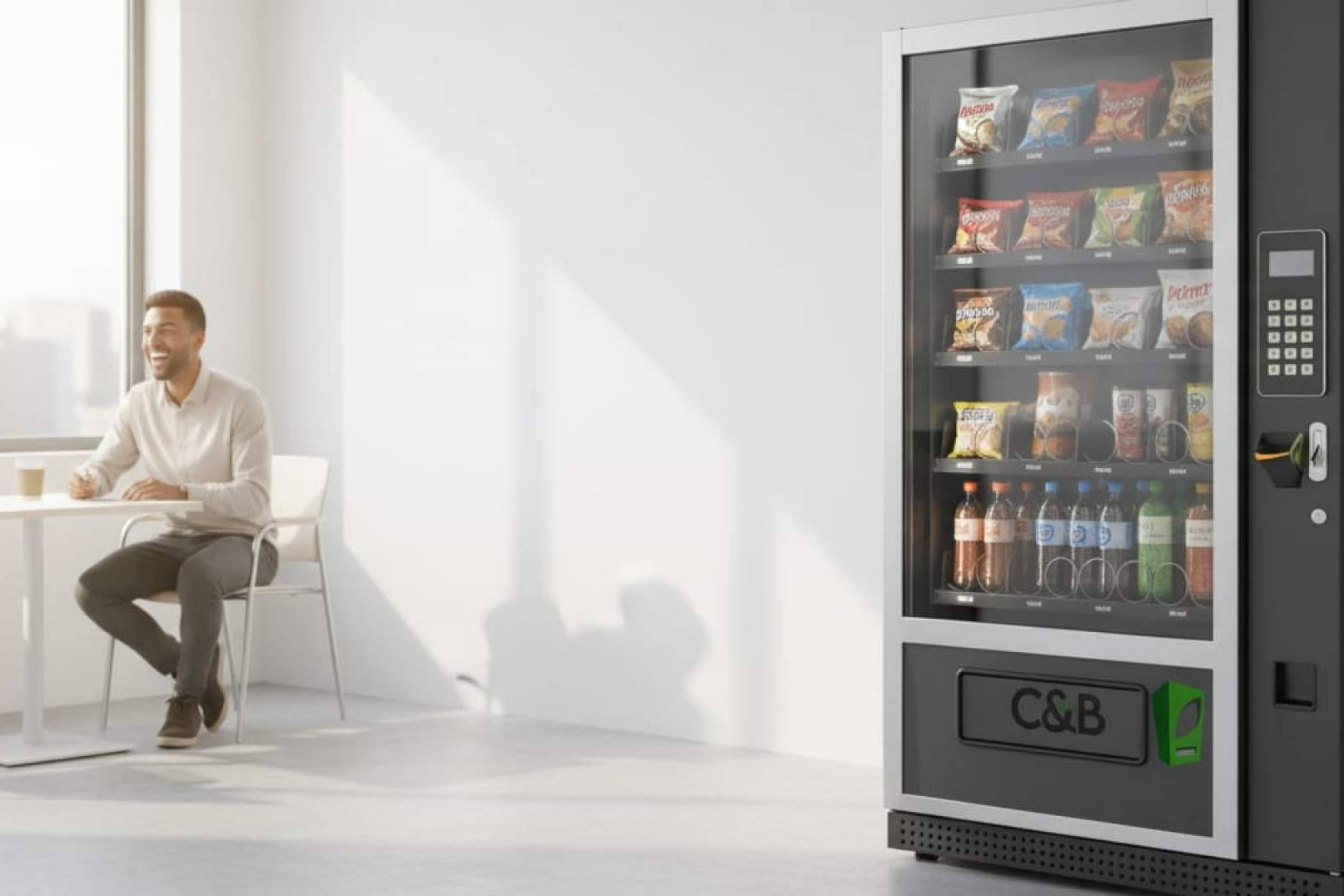 C&B Señor refuerza su presencia con máquinas vending para oficinas en Madrid totalmente personalizadas