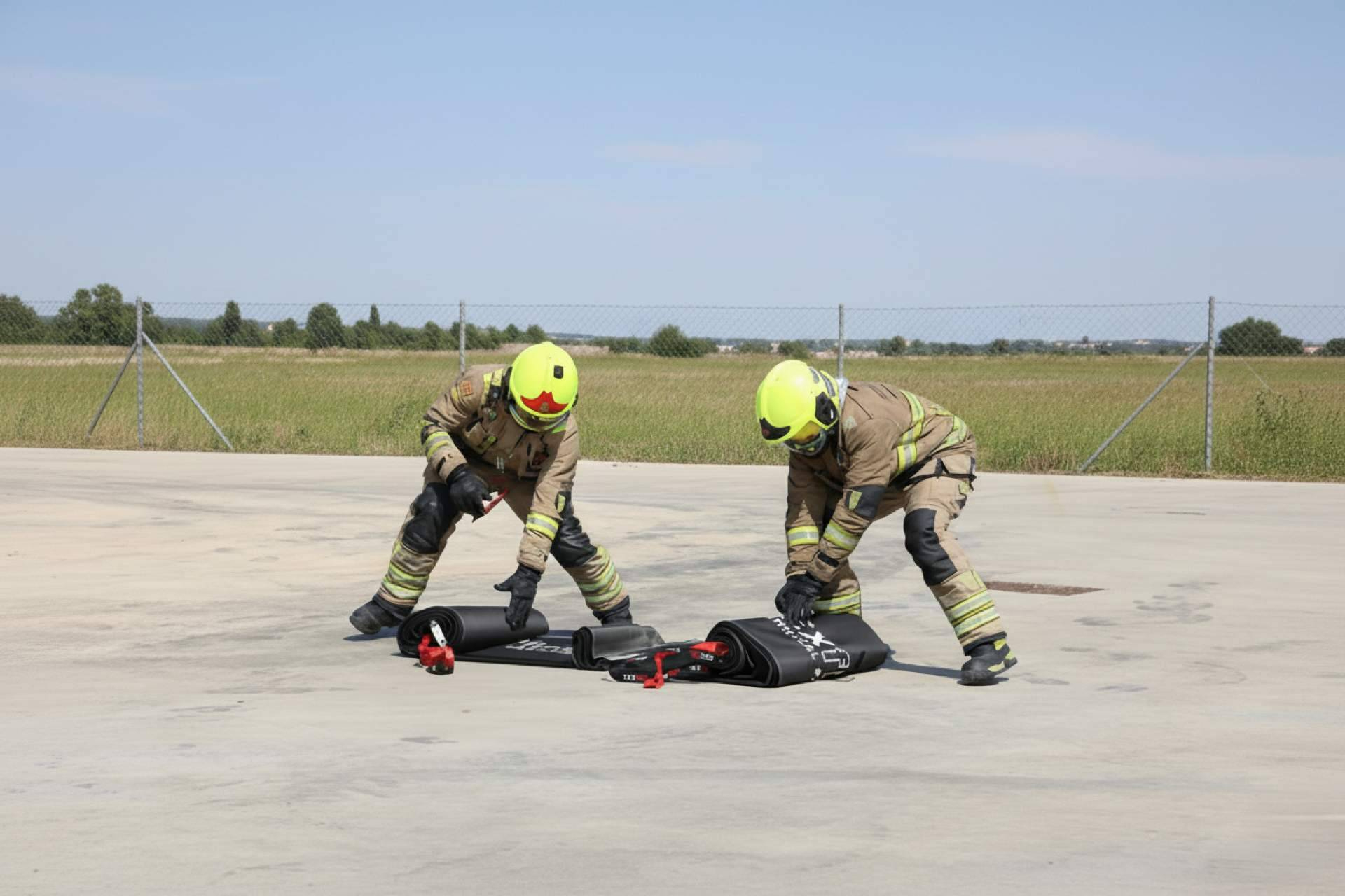 Texfire ensaya la eficacia de sus mantas ignífugas en un incendio de coche eléctrico