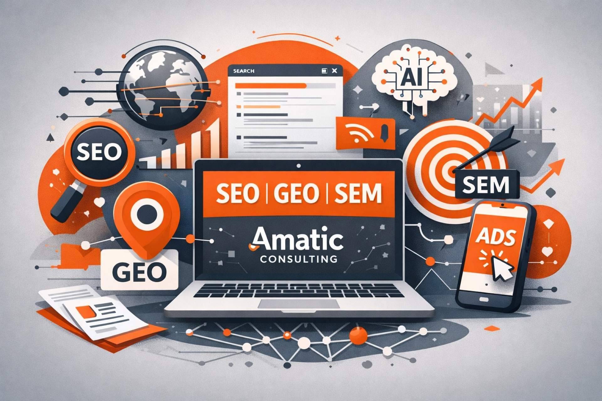 Posicionamiento SEO, GEO y SEM como estrategia clave para fortalecer la presencia online con Amatic Consulting