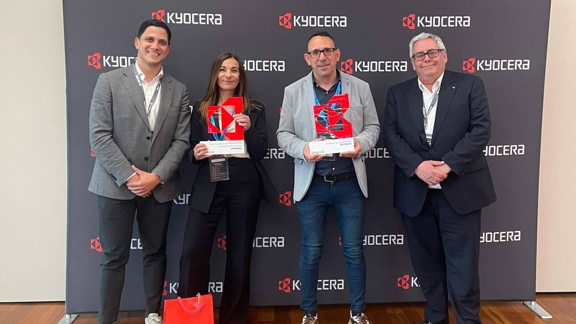 Ofitronic refuerza su liderazgo tras recibir dos premios de Kyocera Document Solutions España